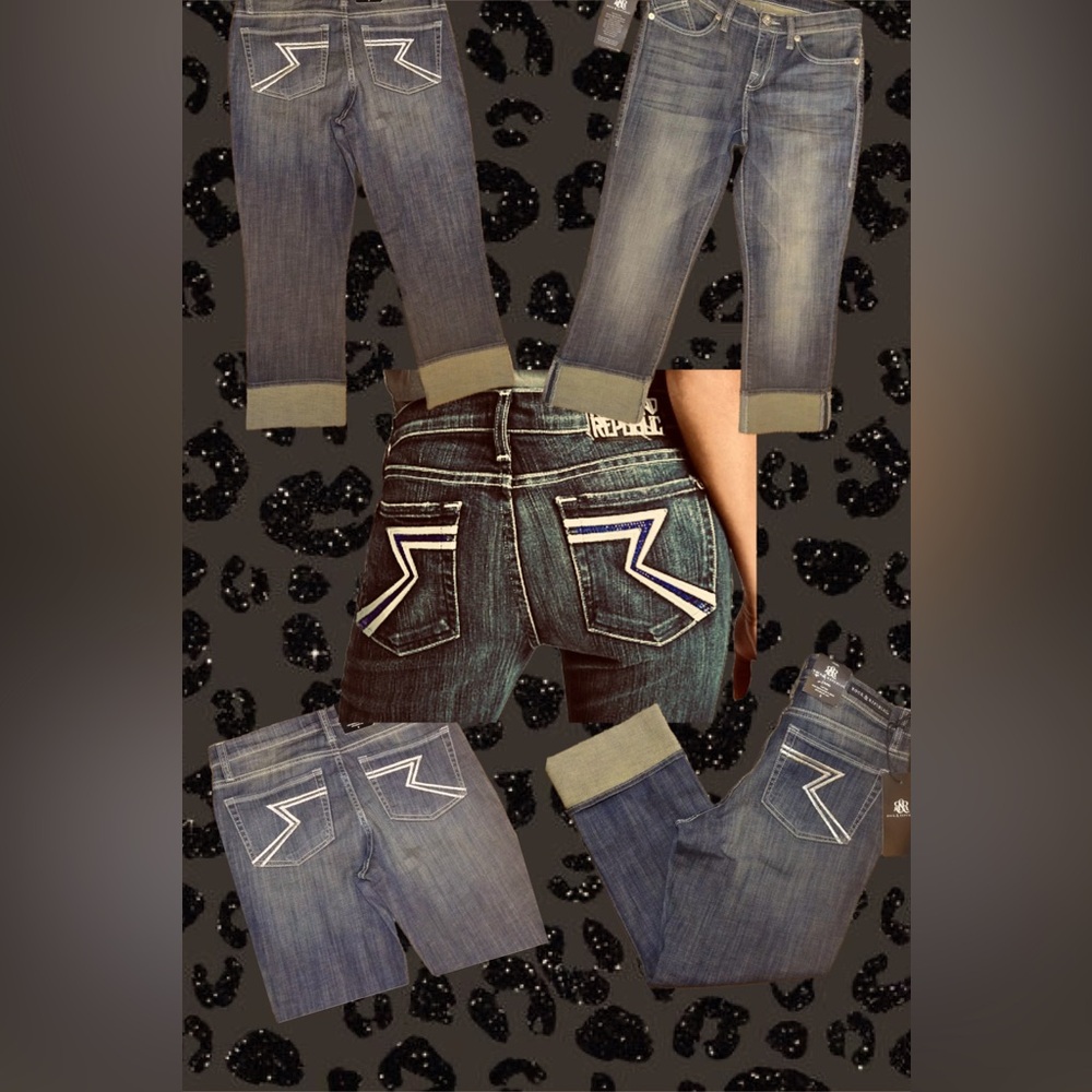 Rock & Republic Blue Ankle Jeans